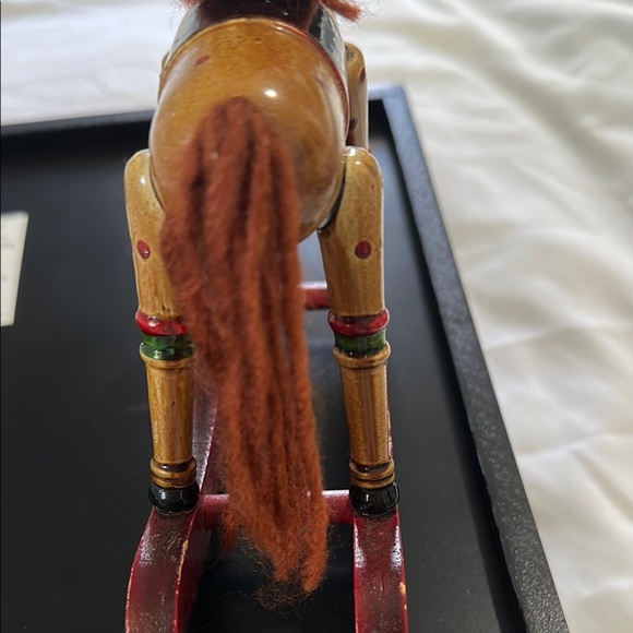 Vintage Wooden Rocking Horse Figurine - Picture 4 of 5
